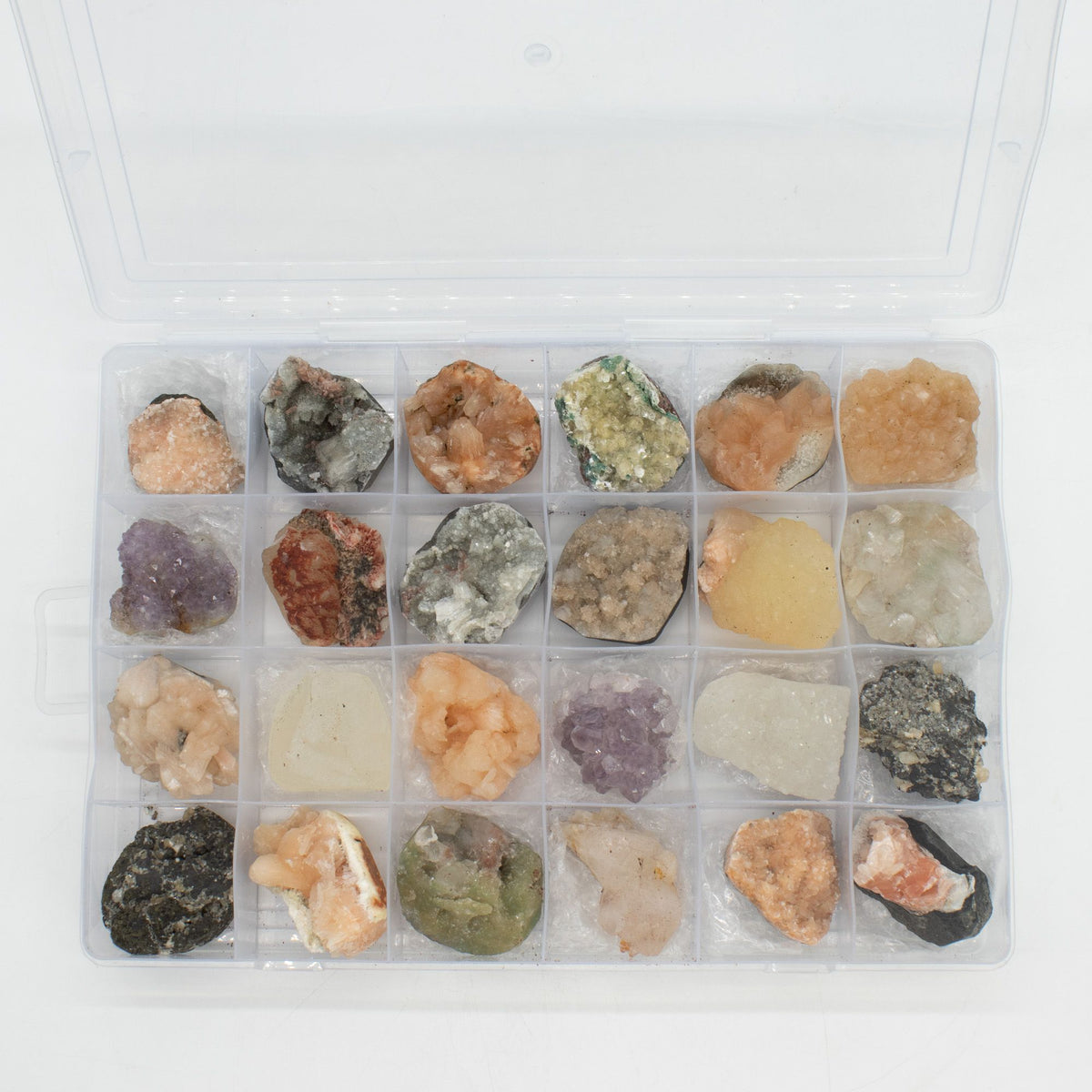 Mineral Specimens - Mixed Indian Zeolites in Display Box