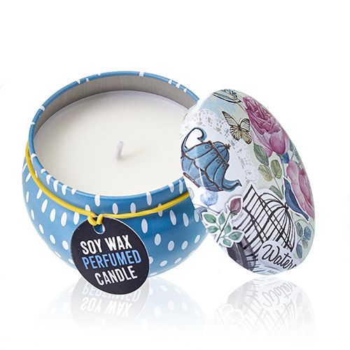 Peonies Art Tin Candle - Assorted Design