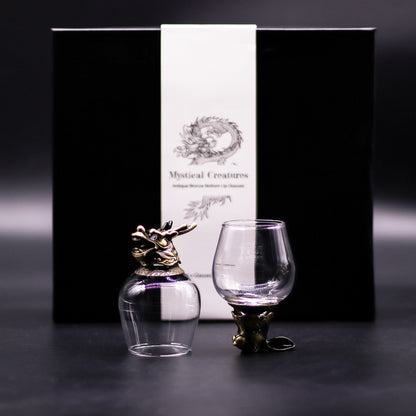 Gift Set of 6 Glasses (100ml) - Mystical Creatures - Antique Bronze