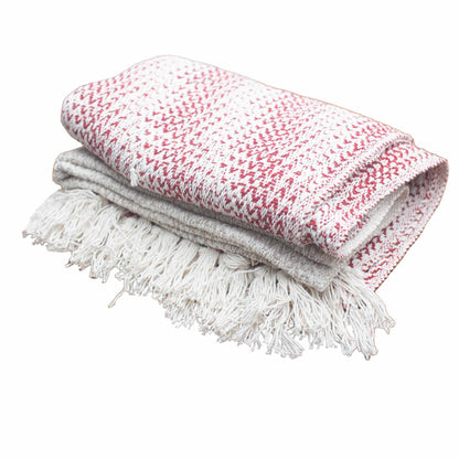 Boho Comfort Throws - Ruby Two Tone