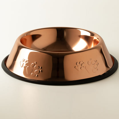 PAW Food Bowls -  Single Copper Style - 22cm - Stainless Steel (304)