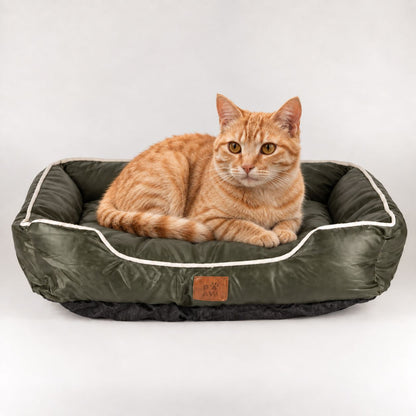 PAW Bed – Small Khaki Green – 60 × 50 × 15cm