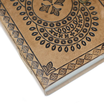 Leather Mandala Notebook - 17.5x13cm