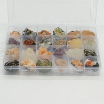 Mineral Specimens - Mixed Indian Zeolites in Display Box