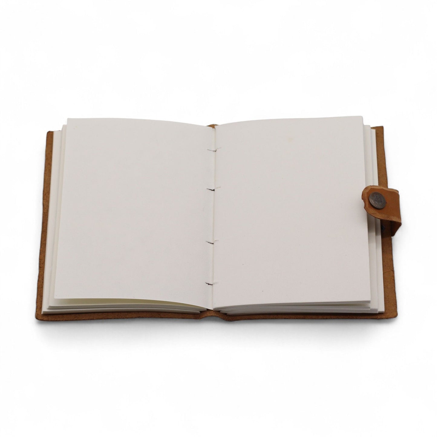 Leather Embossed Notebook – Tan Floral Pattern - 18x13cm