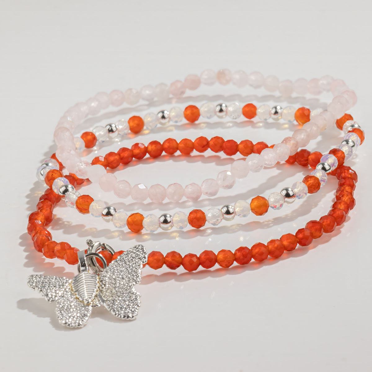 Nymph Spirit Gemstone Bracelet Set - Love & Flame