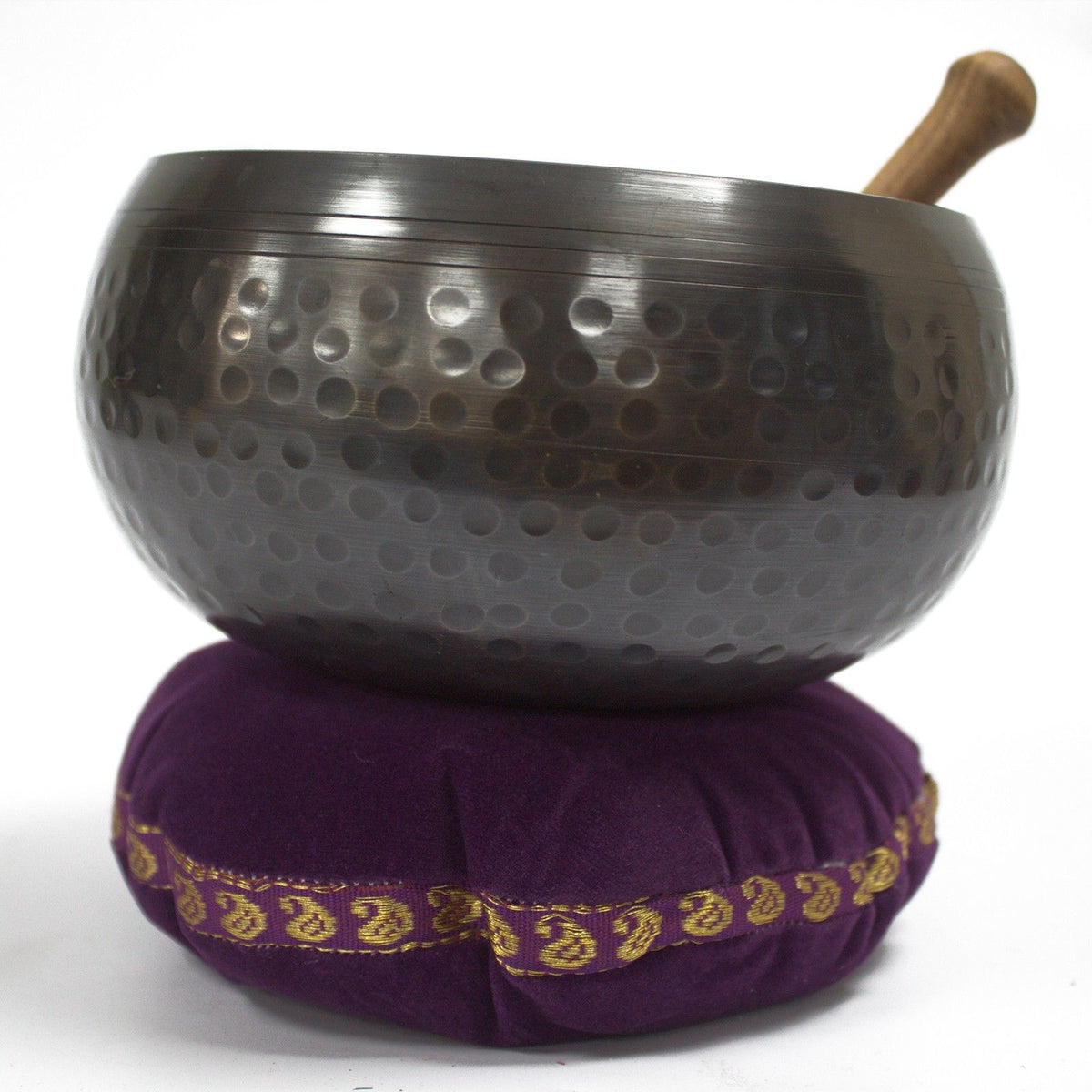 Singing Bowl Velvet Cushion - 11cm - Assorted Colours
