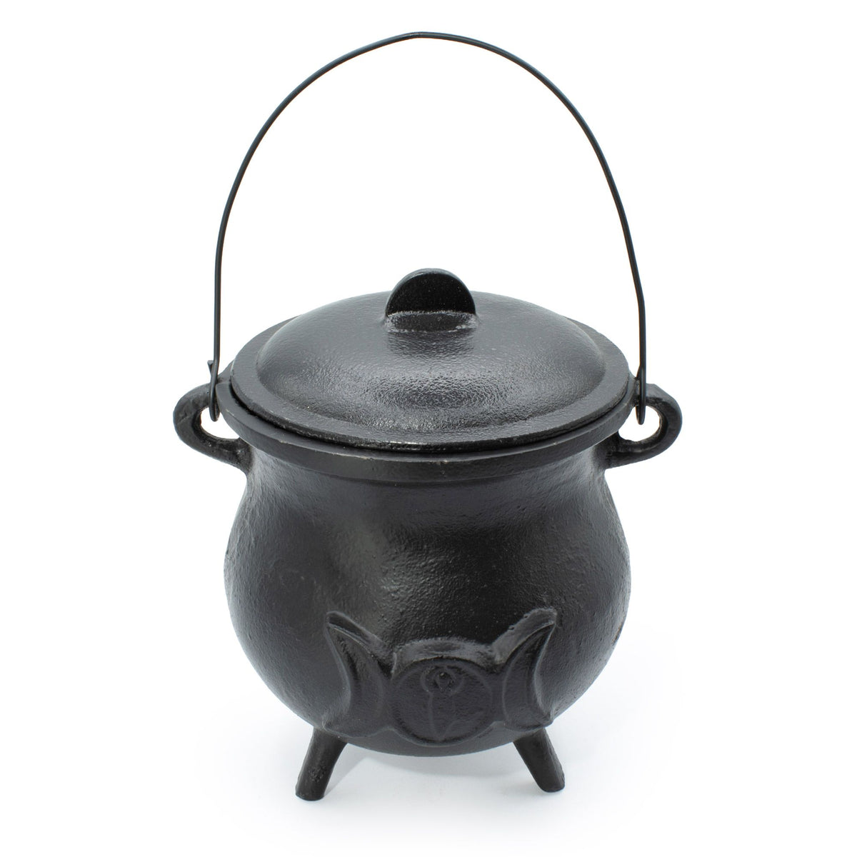 Extra Huge Cast Iron Cauldron with Triple Moon 23x18cm