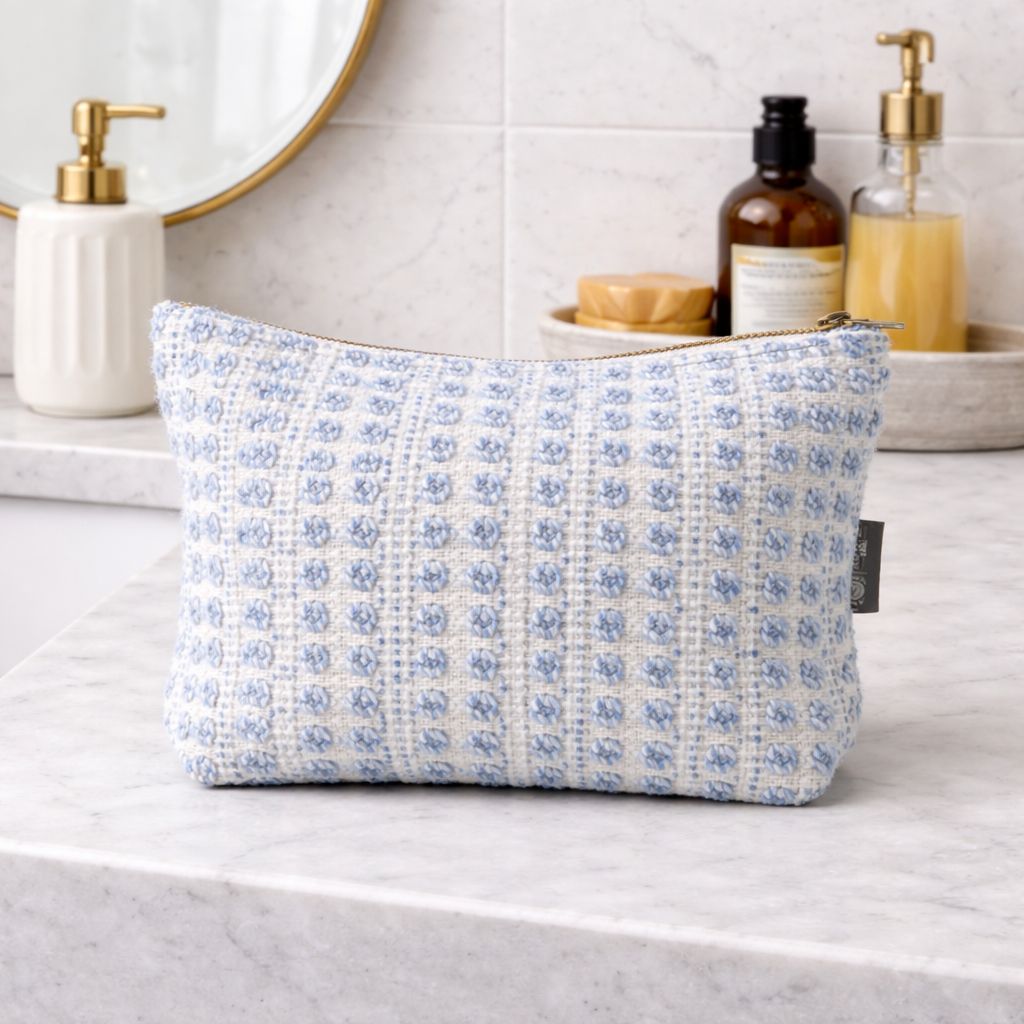 Indigo Echo Indian Jacquard Toiletry Bag