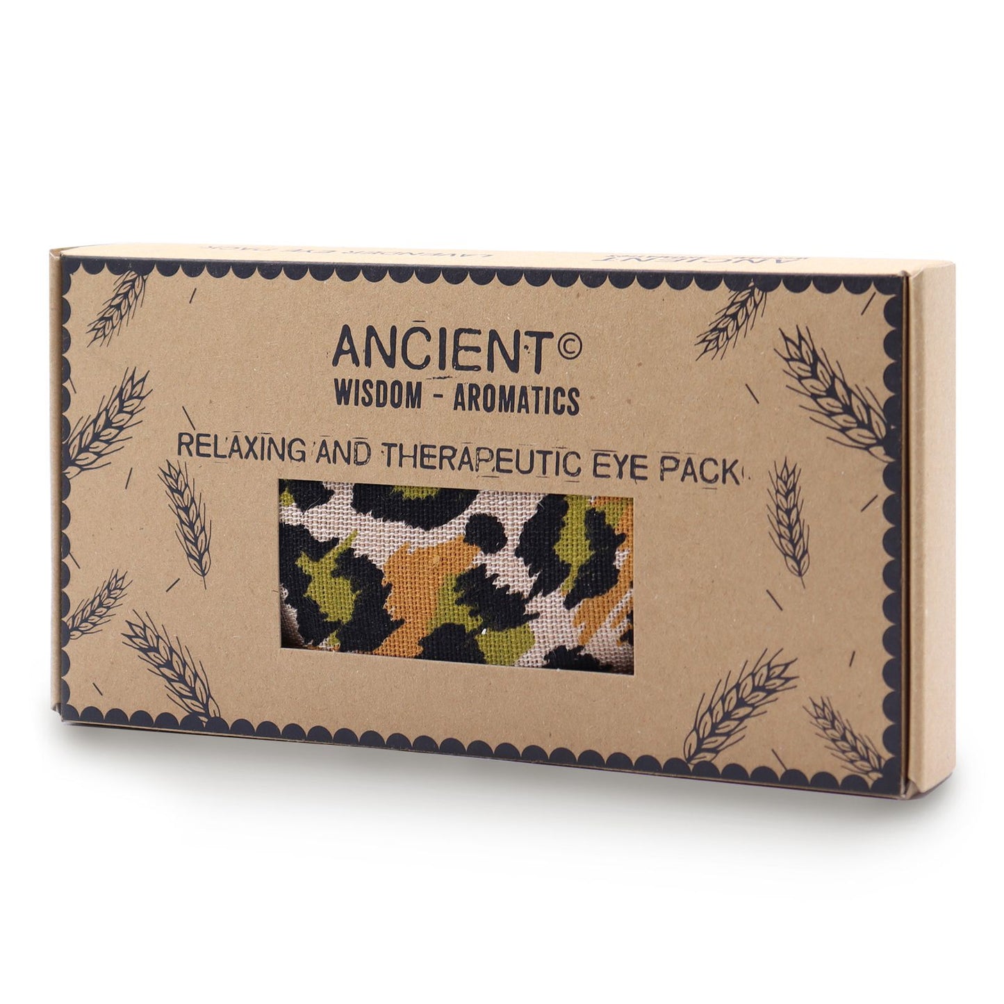 Lavender Natural Cotton and Juco Eye Pillow - Night Leopard