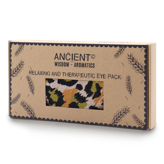 Lavender Natural Cotton and Juco Eye Pillow - Night Leopard