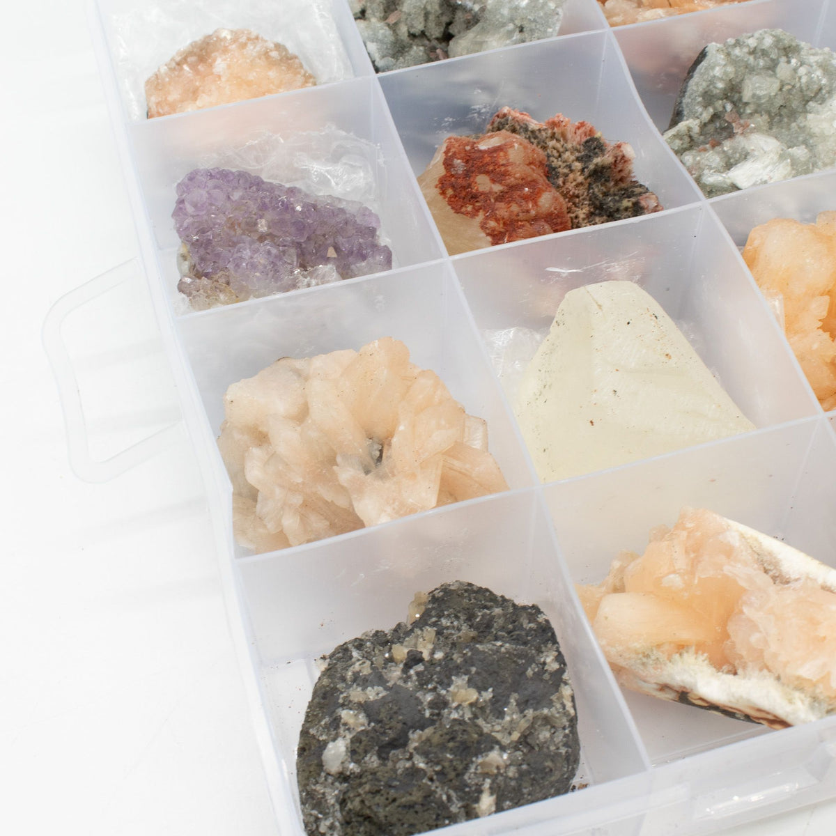 Mineral Specimens - Mixed Indian Zeolites in Display Box