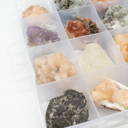 Mineral Specimens - Mixed Indian Zeolites in Display Box