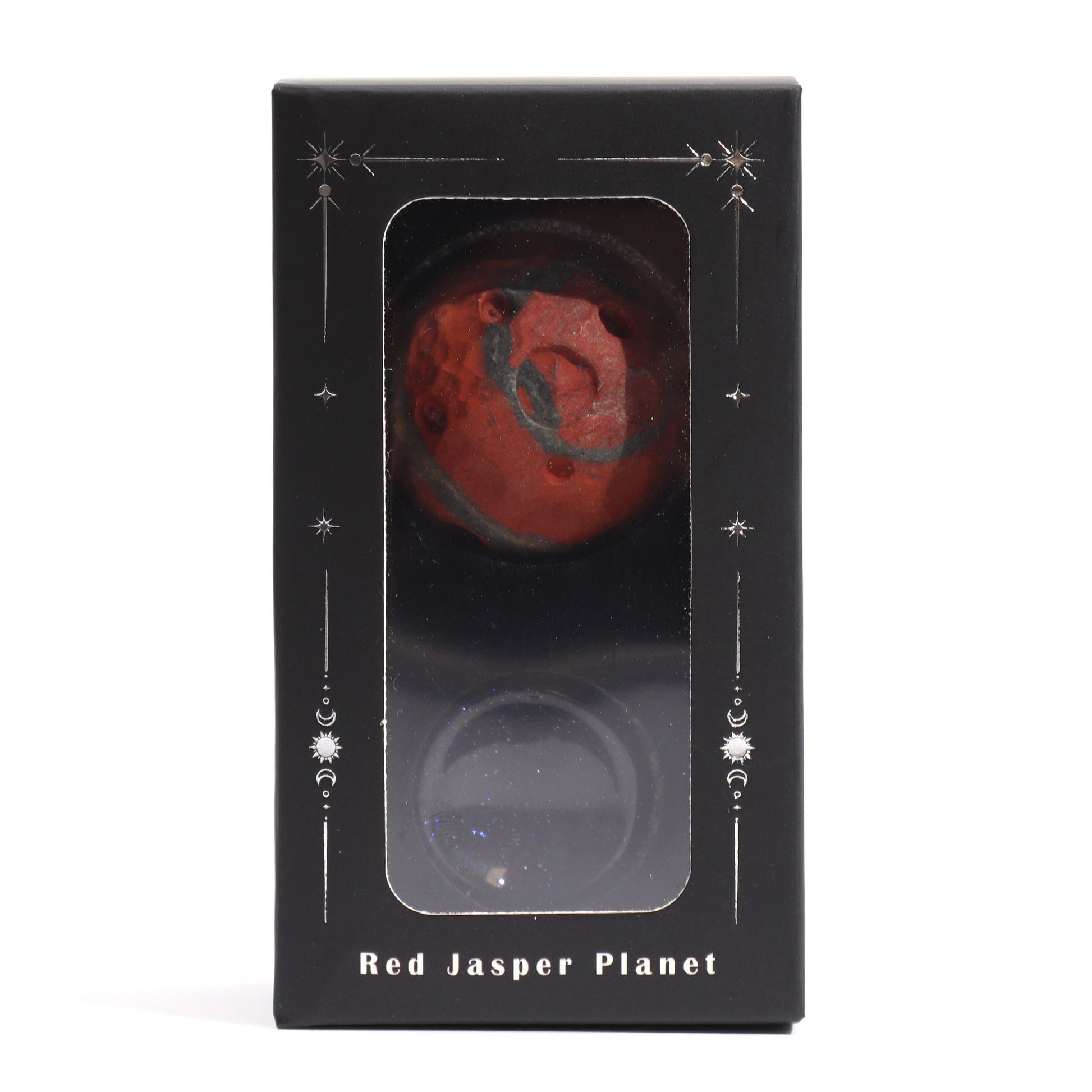 MARS - Red Jasper Planet on a Sola Goldstone Stand
