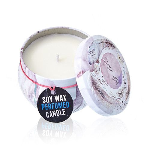Peonies Art Tin Candle - Assorted Design