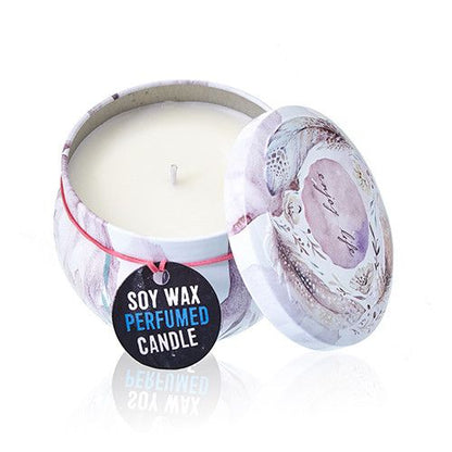 Peonies Art Tin Candle - Assorted Design