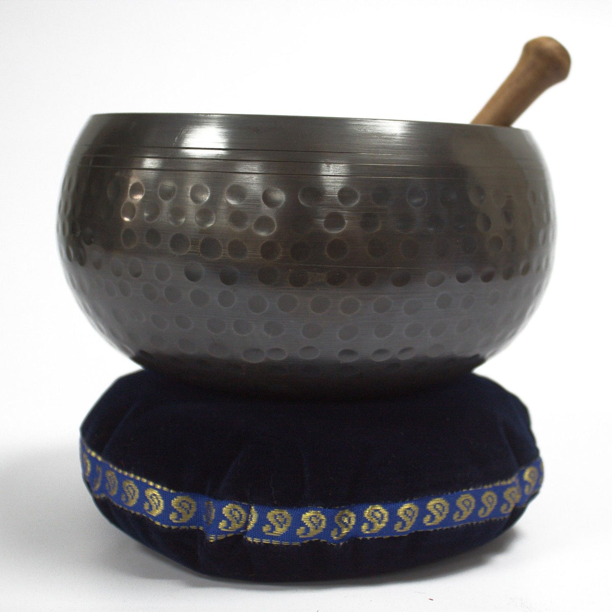 Singing Bowl Velvet Cushion - 16cm - Assorted Colours
