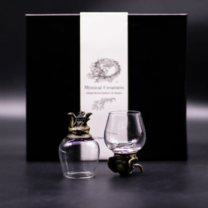 Gift Set of 6 Glasses (100ml) - Mystical Creatures - Antique Bronze