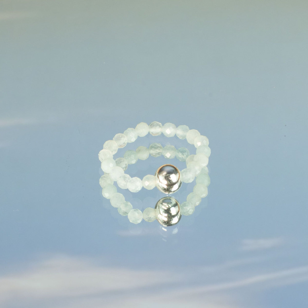 Nymph Spirit Gemstone Ring Set - Sea Sunset