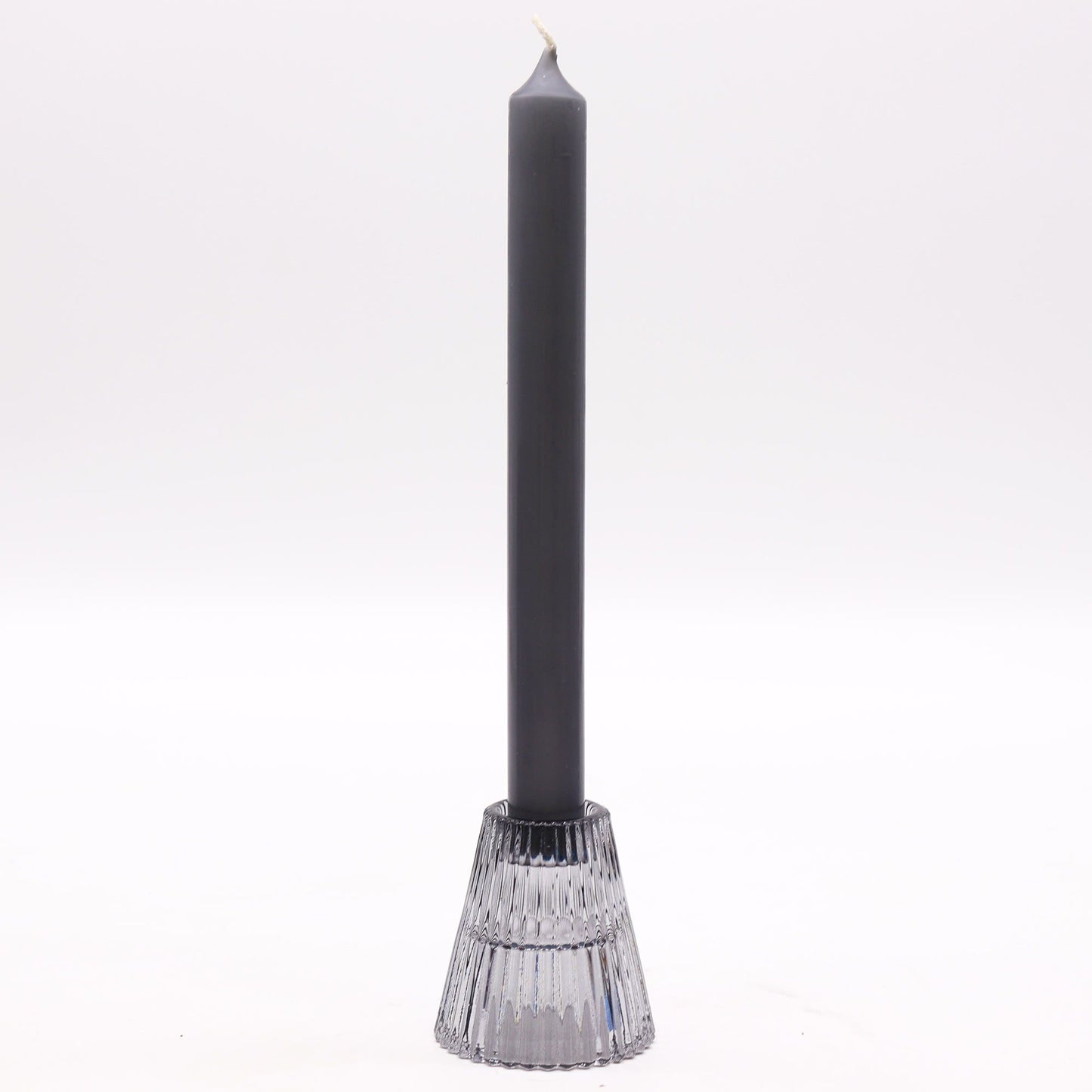 Pair of Flip Dinner Candle / Tealight Holders - Midnight Grey