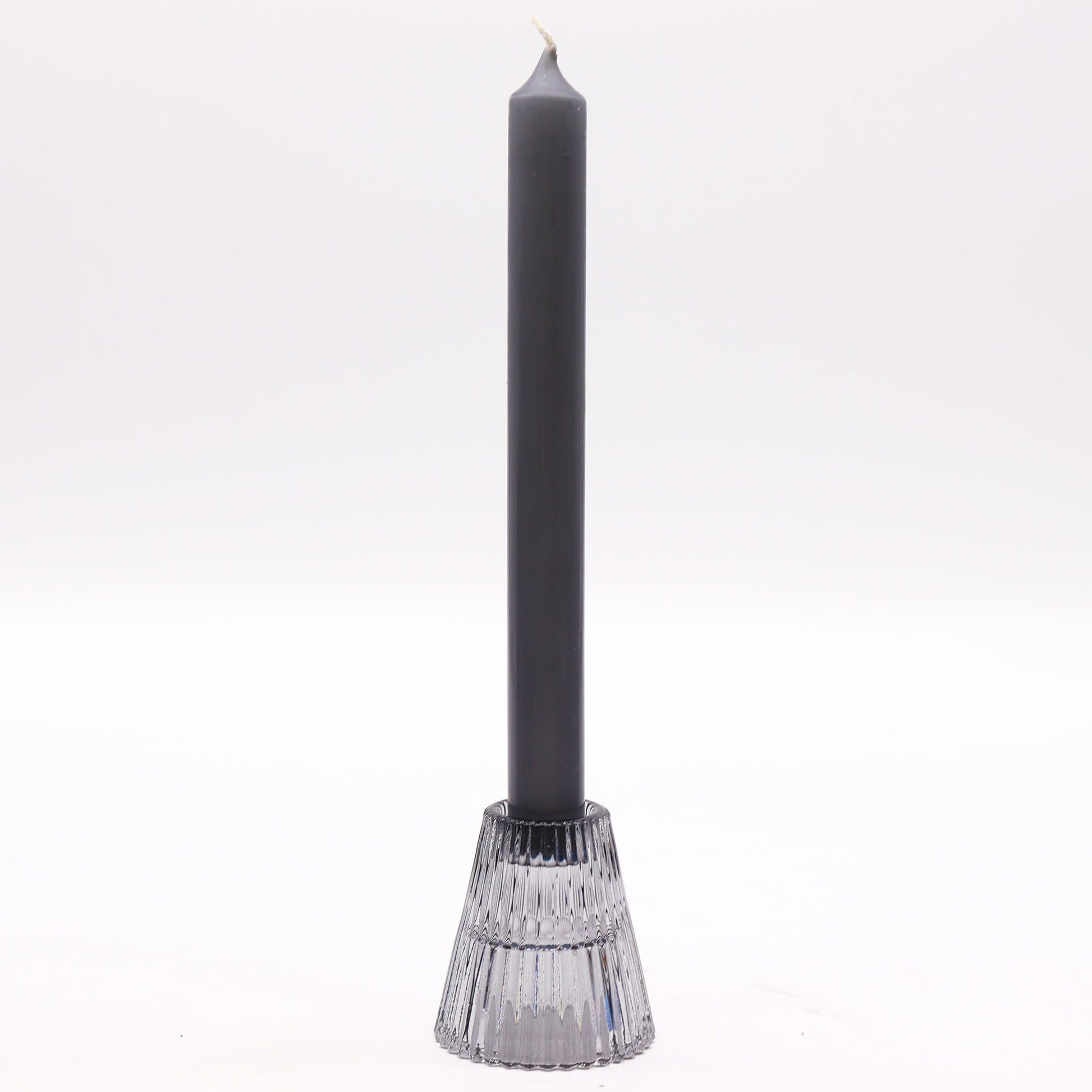 Pair of Flip Dinner Candle / Tealight Holders - Midnight Grey