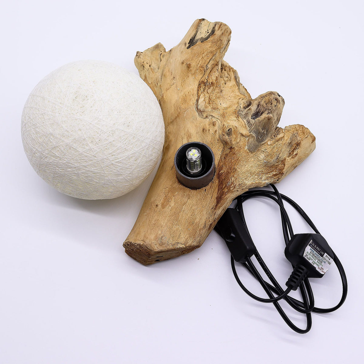 DriftGlow Lamp Cotton Luna Ivory Shade