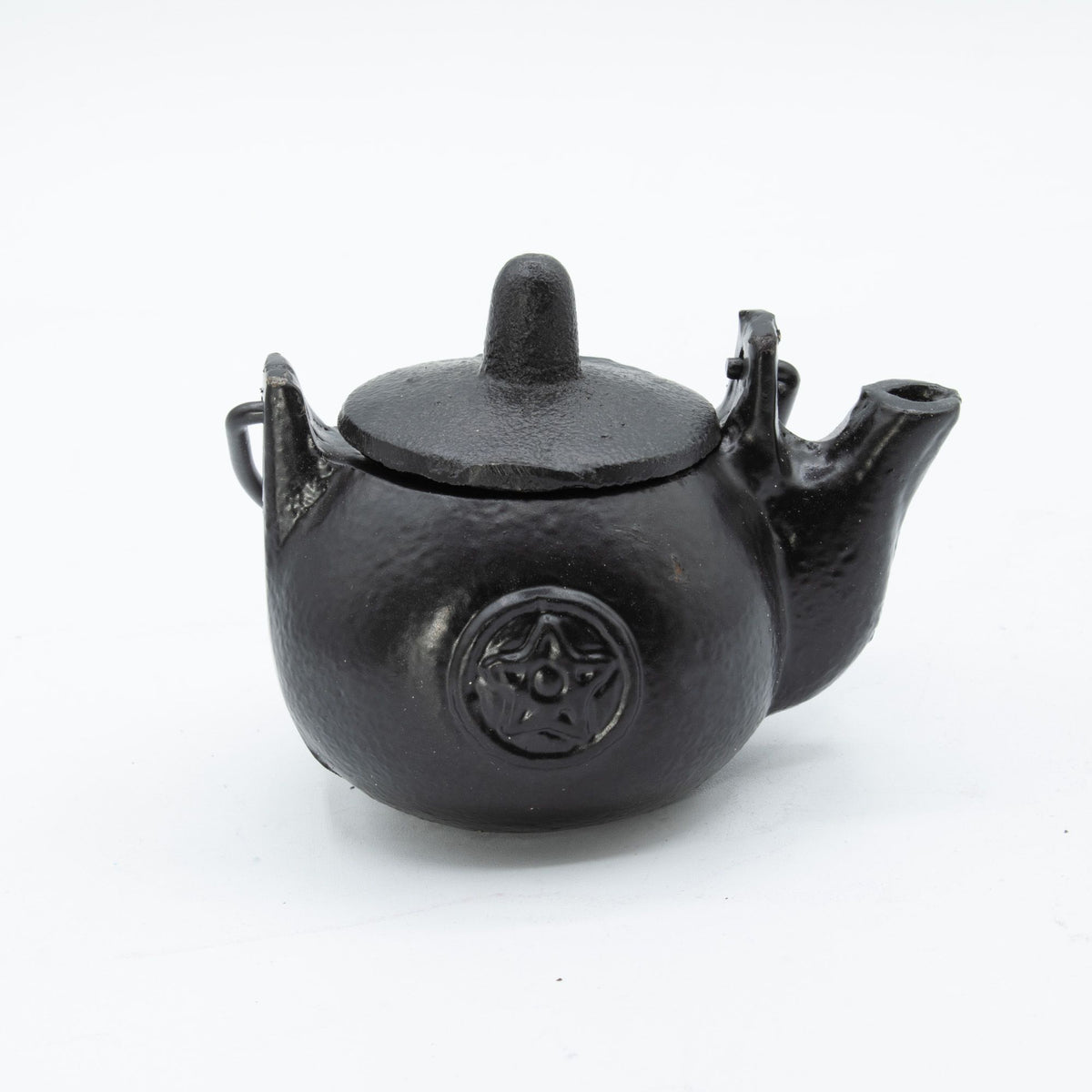 Small Cast Iron Ritual Pot with Pentagon 8x8x10cm