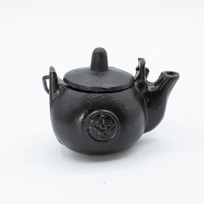 Small Cast Iron Ritual Pot with Pentagon 8x8x10cm