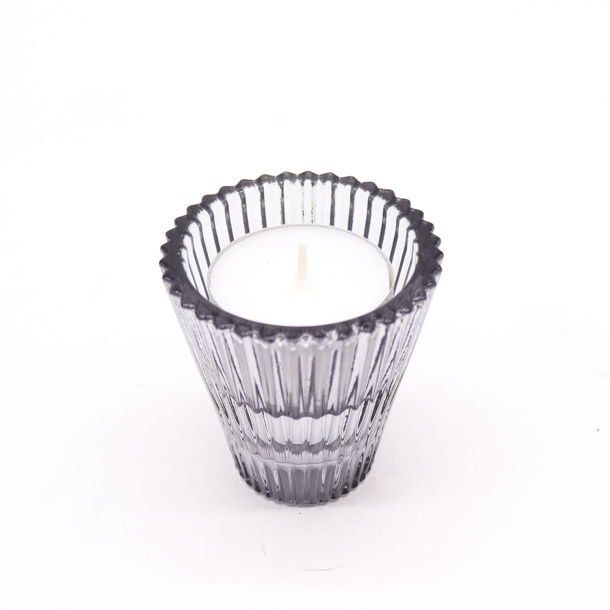 Pair of Flip Dinner Candle / Tealight Holders - Midnight Grey