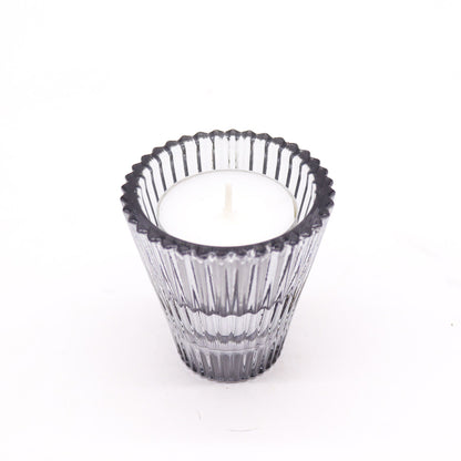 Pair of Flip Dinner Candle / Tealight Holders - Midnight Grey