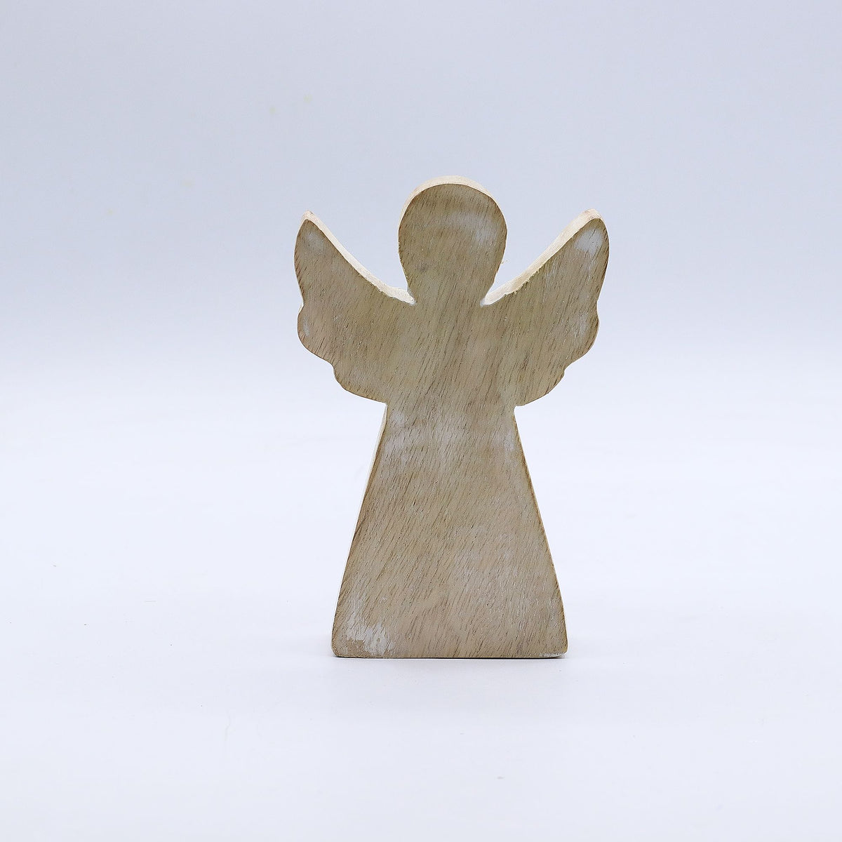 Mango Wood Angel - Whitewash (13cm)