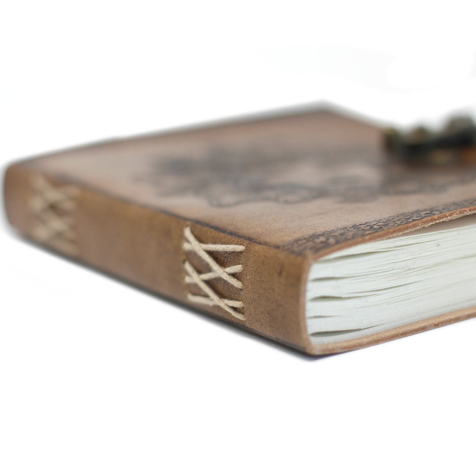 Leather Greenman Notebook - 20x15.5cm
