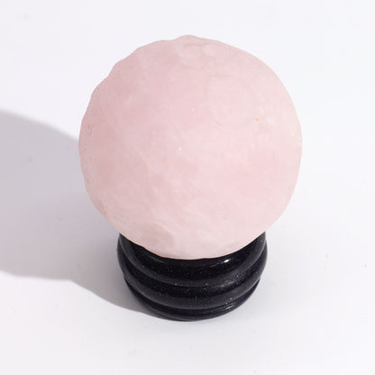 VENUS - Rose Quartz Planet on a Sola Goldstone Stand