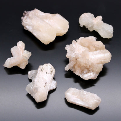 6x Stilbite Combination with Appophyllite 20-30mm