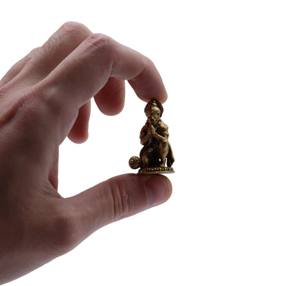 Brass Miniature Gods - Hanuman (30gms)  - 36mm