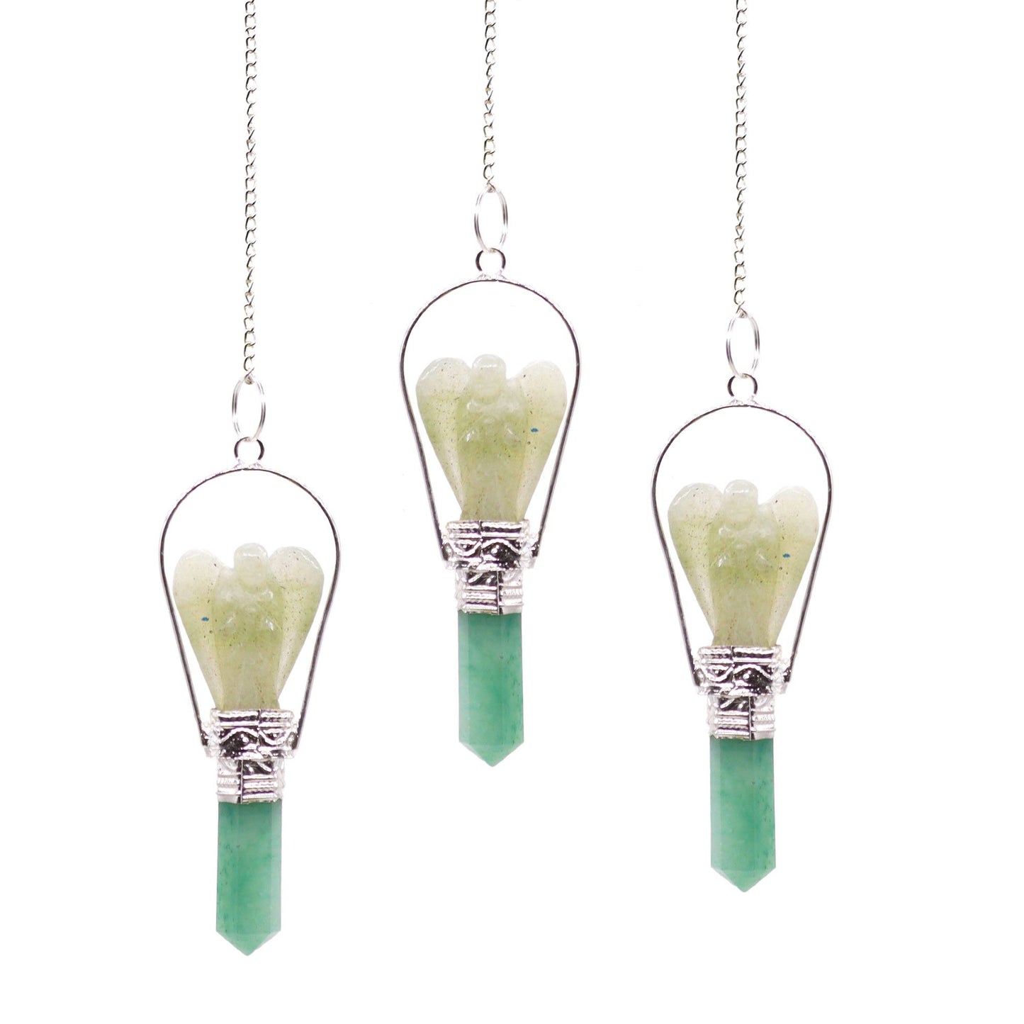 Angel Pendulum with Ring - Green Aventurine