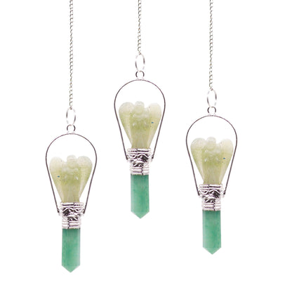 Angel Pendulum with Ring - Green Aventurine