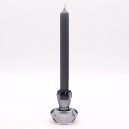 Pair of Mushroom Flip Dinner Candle / Tealight Holders - Midnight Grey