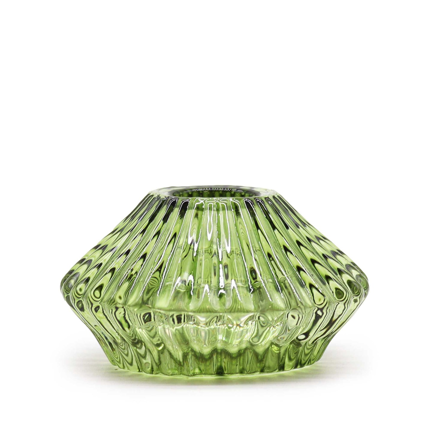 Pair of Flower Flip Dinner Candle / Tealight Holders - Garden Jade