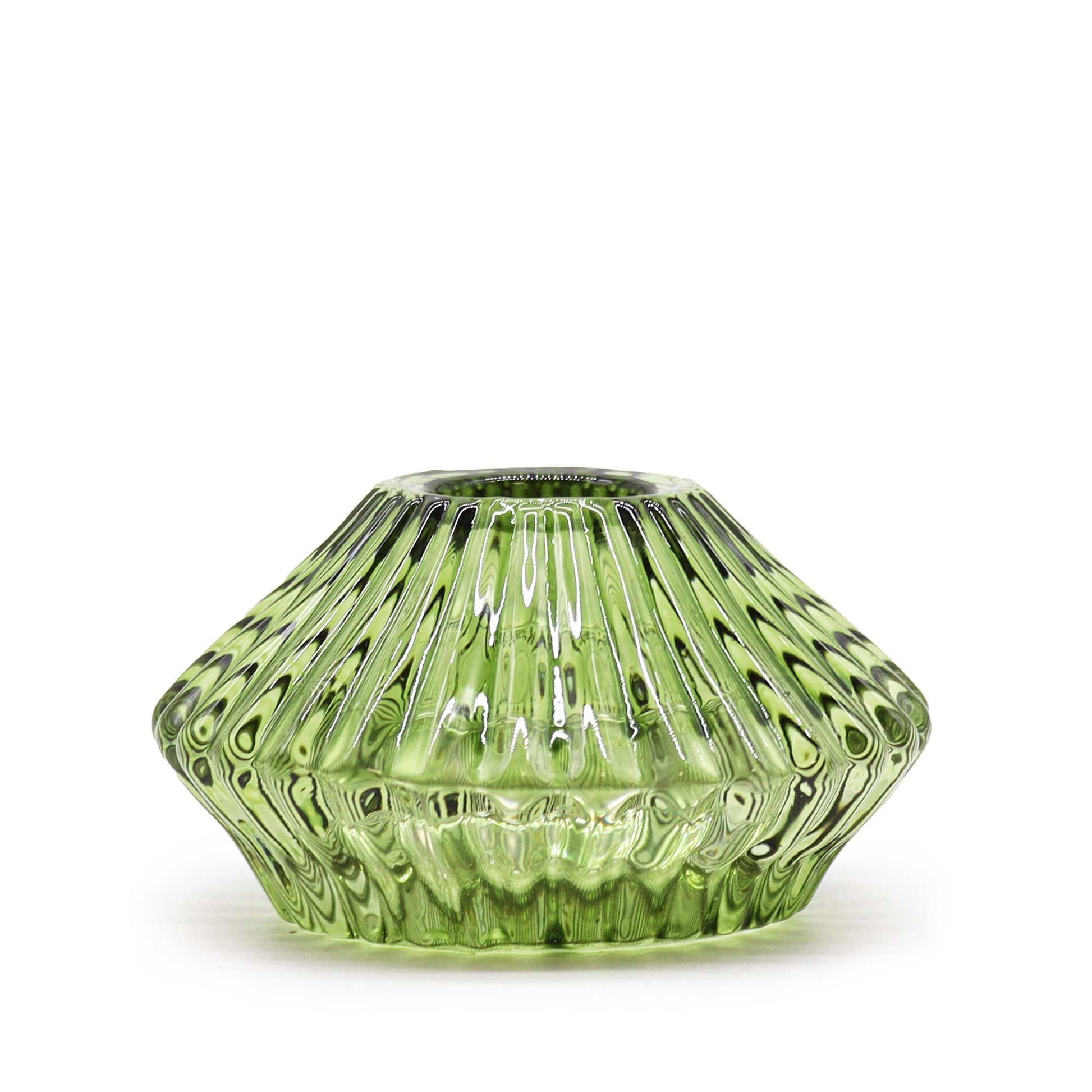 Pair of Flower Flip Dinner Candle / Tealight Holders - Garden Jade