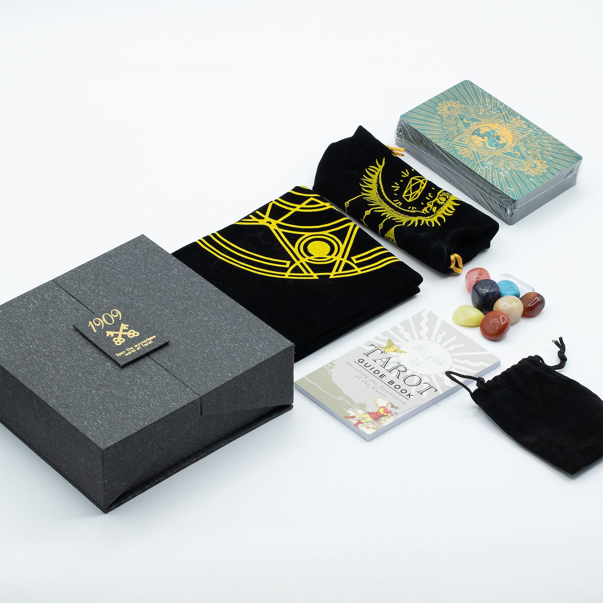 Gold & Turqoise Foil Tarot Card - Gift Set