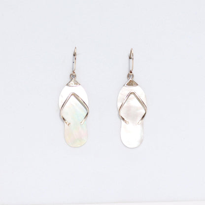 Shell & Silver Earrings - Flip-flops- MOP