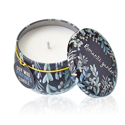 Tea & Rose Art Tin Candle - Assorted Design