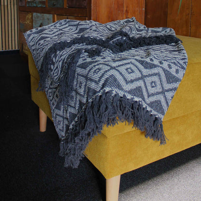 Boho Comfort Throws - Grey Geometric