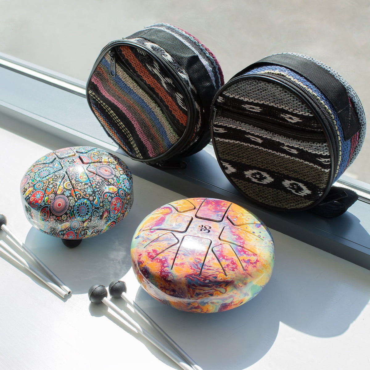 Small HAPI Drum Multi Coloured - 13x9cm