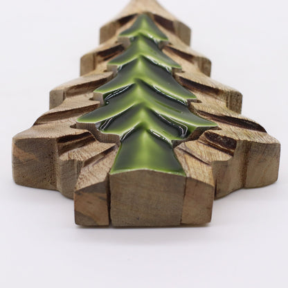 Lost in the Forrest - Small Tree in a Tree Wooden Decoration - 15x10cm