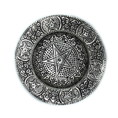 Polished Aluminium Pentagram Incense Holder