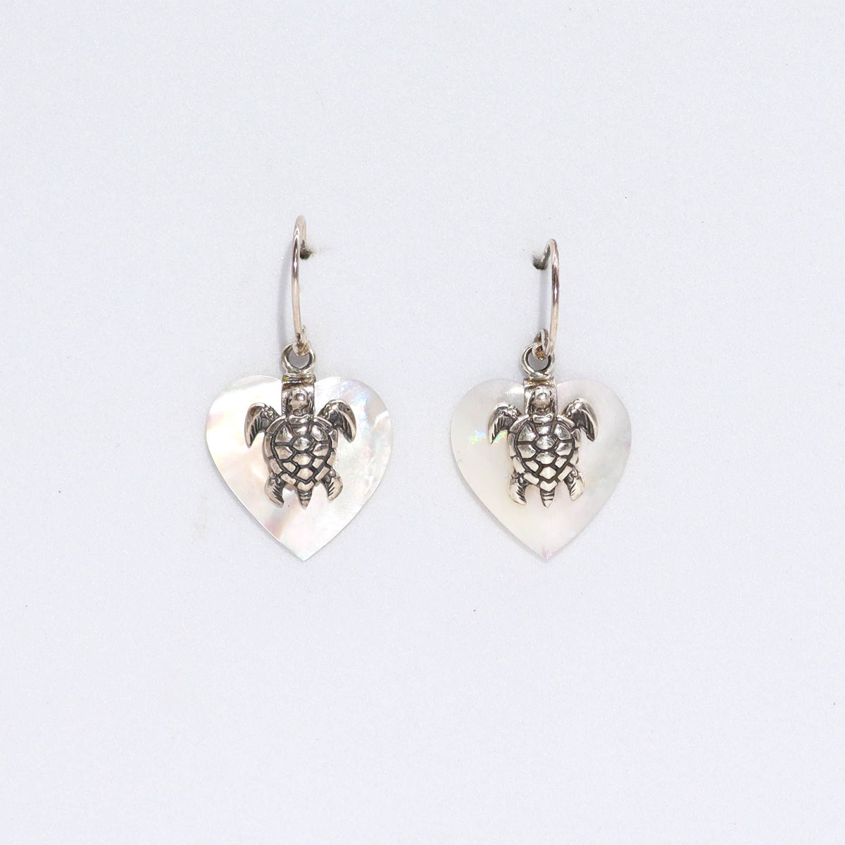 Shell & Silver Earrings - Sea Turtle - MOP