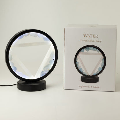 Gemstone Halo Lamp - Water - Aquamarine & Selenite