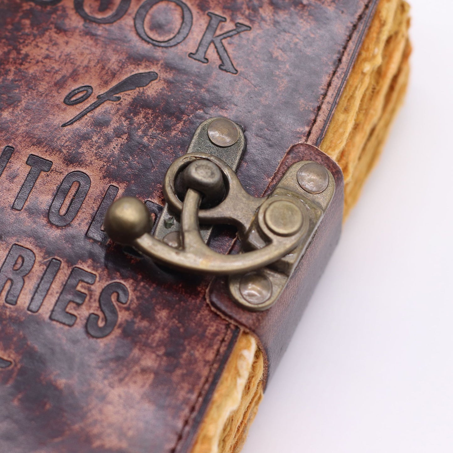 Fat Deckled Leather Notebook – The Book of Untold Stories – 15x10cm